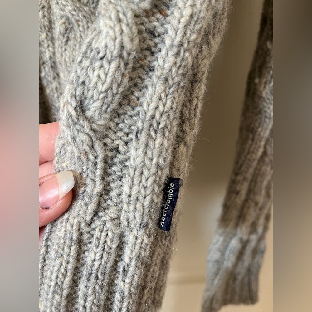 abercrombie & fitch Icelandic zip up wool cardigan with hood - Picture 2 of 4